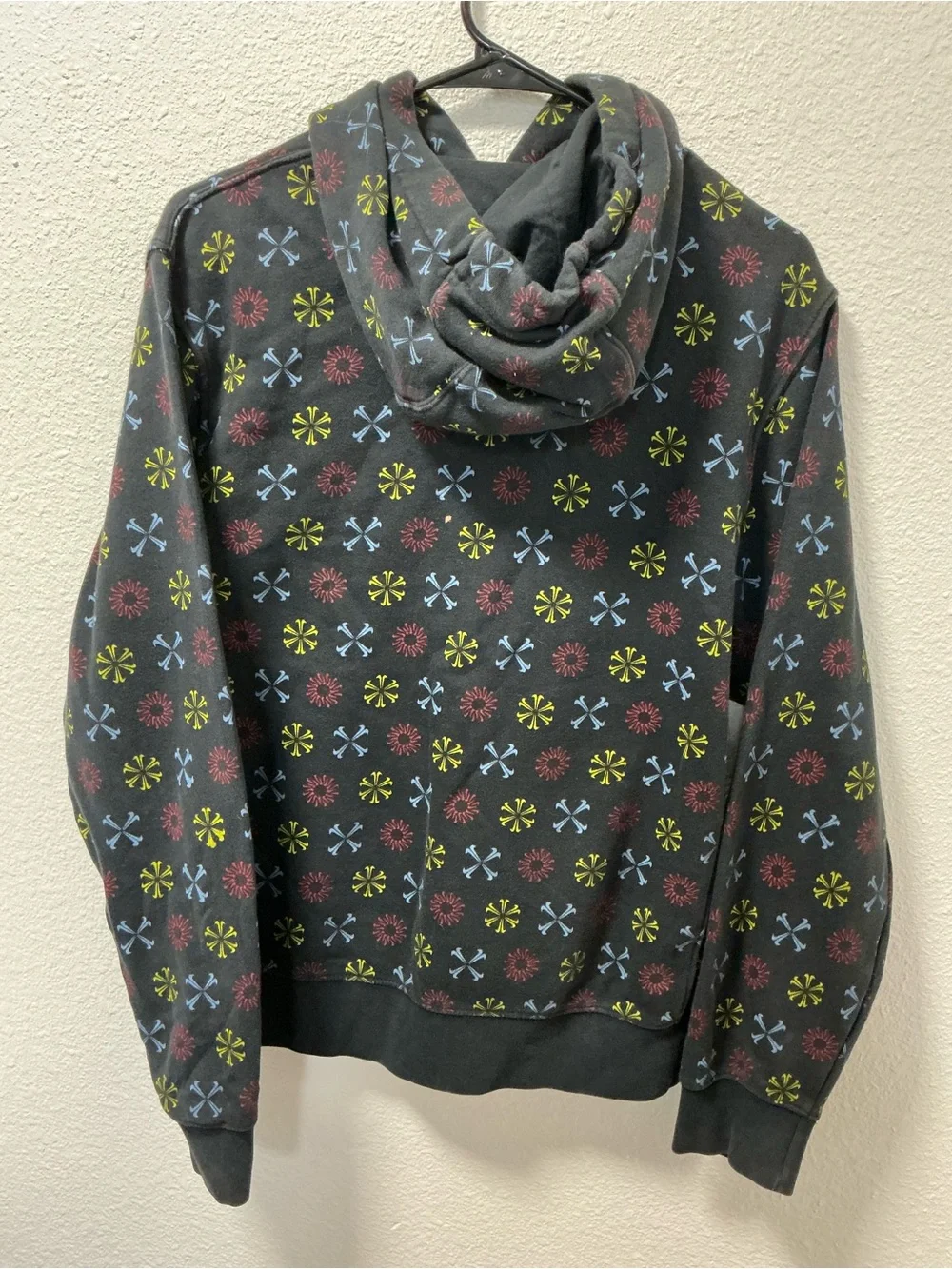Nike Black Crewneck Hoodie with Multicolor Graphic Print